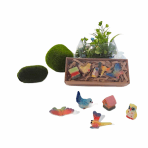 In the garden mini ceramic animal set