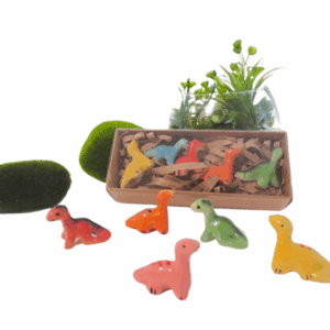 DINOSAUR: Mini ceramic animal set
