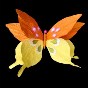 YELLOW FLUTTERING BUTTERFLY : XL